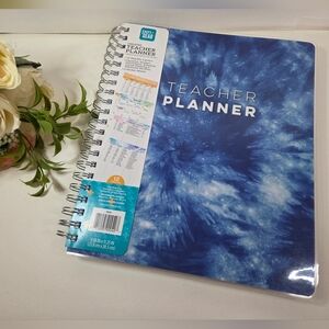Pen+Gear Blue Tie-Dye Undated Teacher Planner. Lesson Planning, 12 Monthly Plan